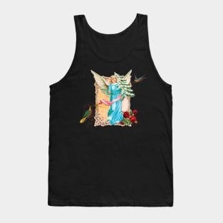 Angel with Wings Roses Birds Tank Top